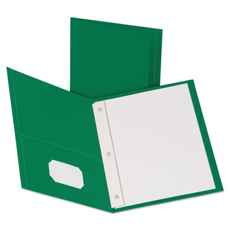 OXFORD Two Pocket Folder, 3Fasteners, PK25, Color: Hunter Green 57756